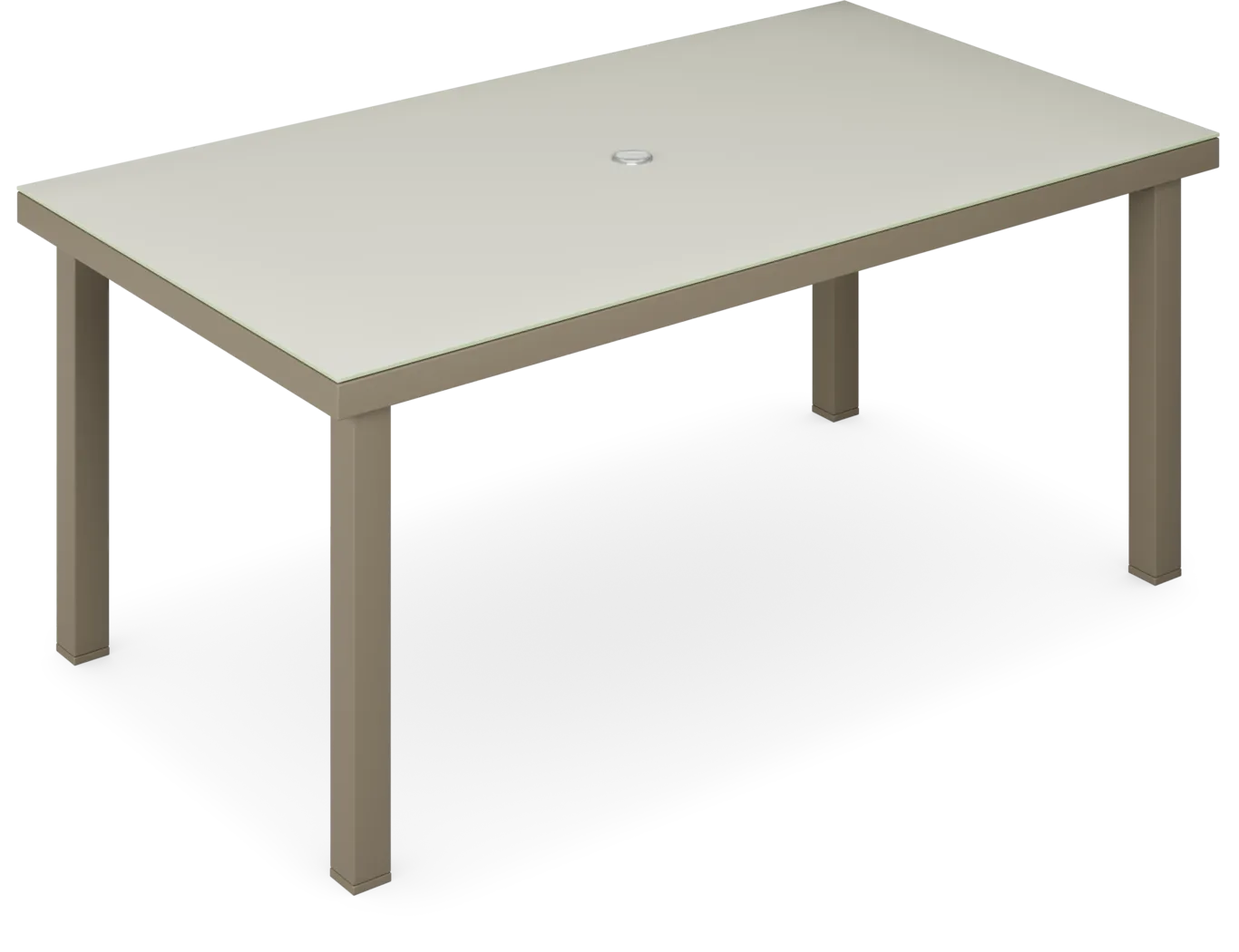 Solana Taupe 5 Pc 70 in. Rectangle Outdoor Dining Set - Thumbnail - Image 5