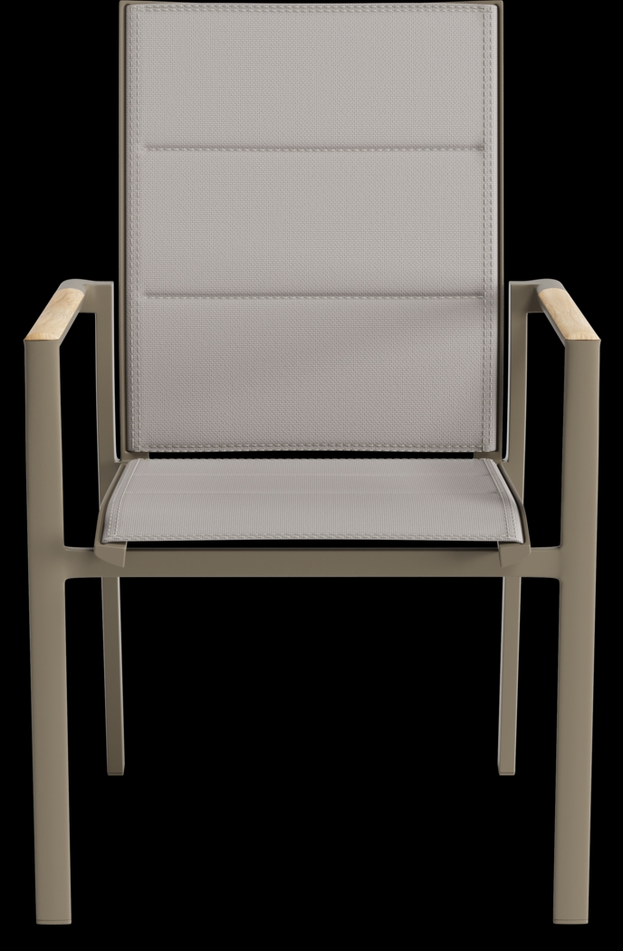 Solana Taupe 3 Pc Outdoor Dining Set with Arm Chairs - Thumbnail - Image 3