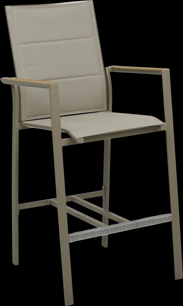 Solana Taupe 3 Pc Outdoor Bar Height Dining Set - Thumbnail - Image 3