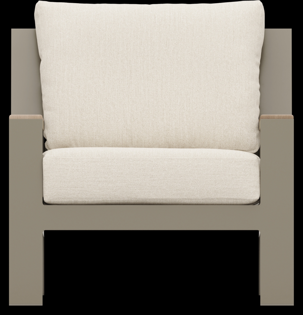 Solana Taupe 4 Pc Outdoor Loveseat Seating Set With Buff Cushions - Thumbnail - Image 7