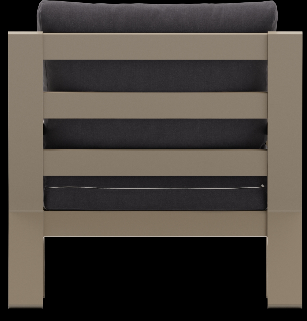 Solana Taupe 4 Pc Outdoor Loveseat Seating Set With Charcoal Cushions - Thumbnail - Image 9