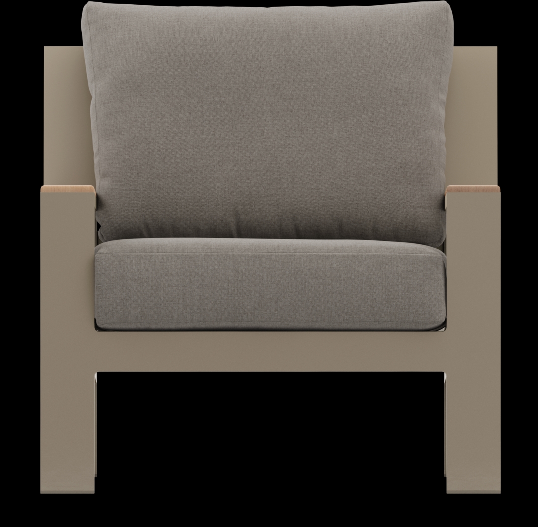 Solana Taupe 4 Pc Outdoor Sofa Seating Set With Mushroom Cushions - Thumbnail - Image 7