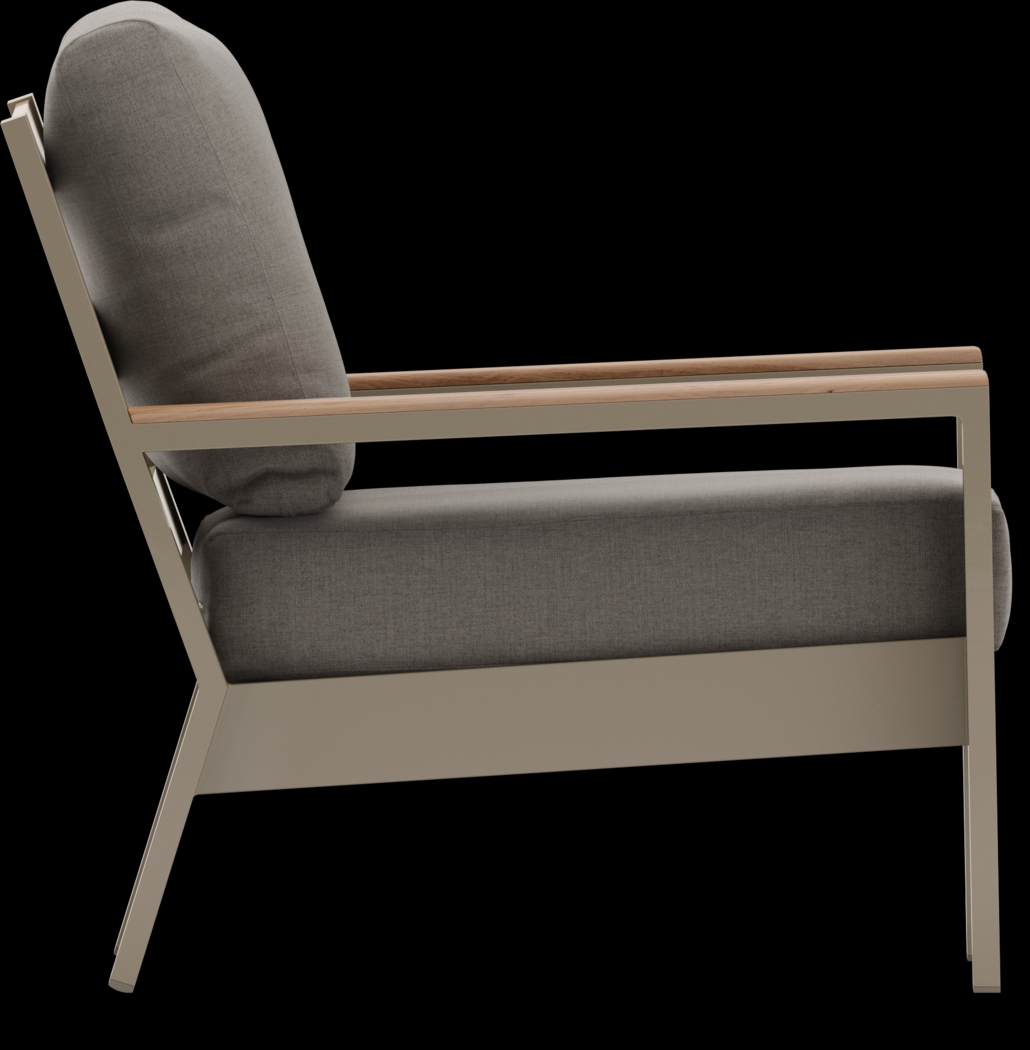 Solana Taupe 4 Pc Outdoor Sofa Seating Set With Mushroom Cushions - Thumbnail - Image 8