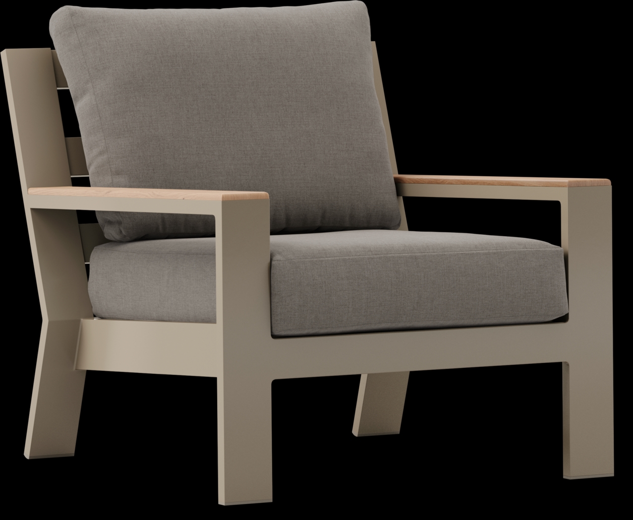 Solana Taupe 4 Pc Outdoor Sofa Seating Set With Mushroom Cushions - Thumbnail - Image 6