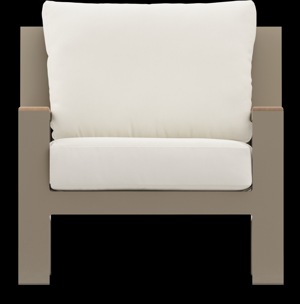 Solana Taupe 4 Pc Outdoor Sofa Seating Set With Natural Cushions - Thumbnail - Image 7