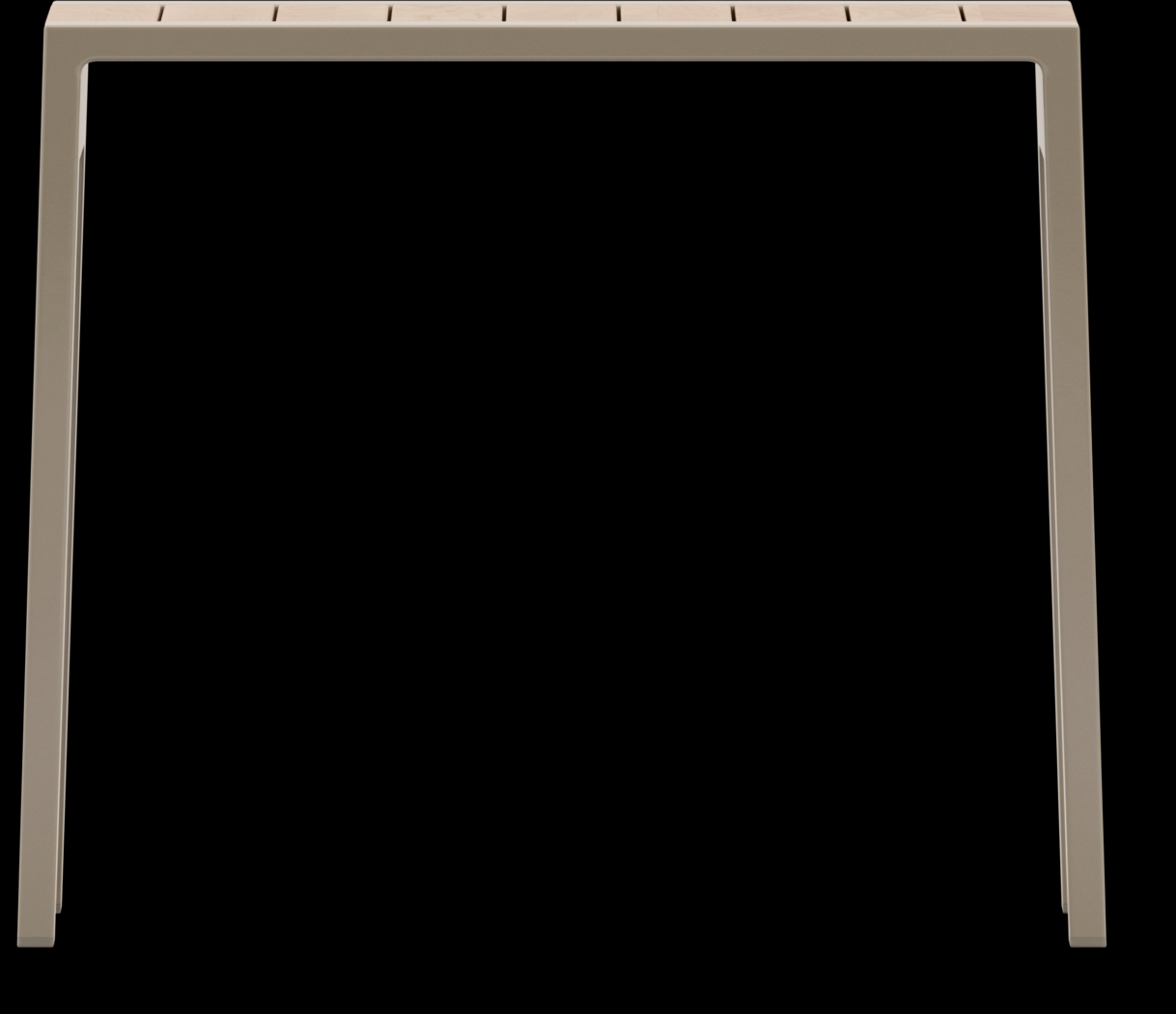 Solana Taupe Outdoor End Table with Teak Top - Thumbnail - Image 3