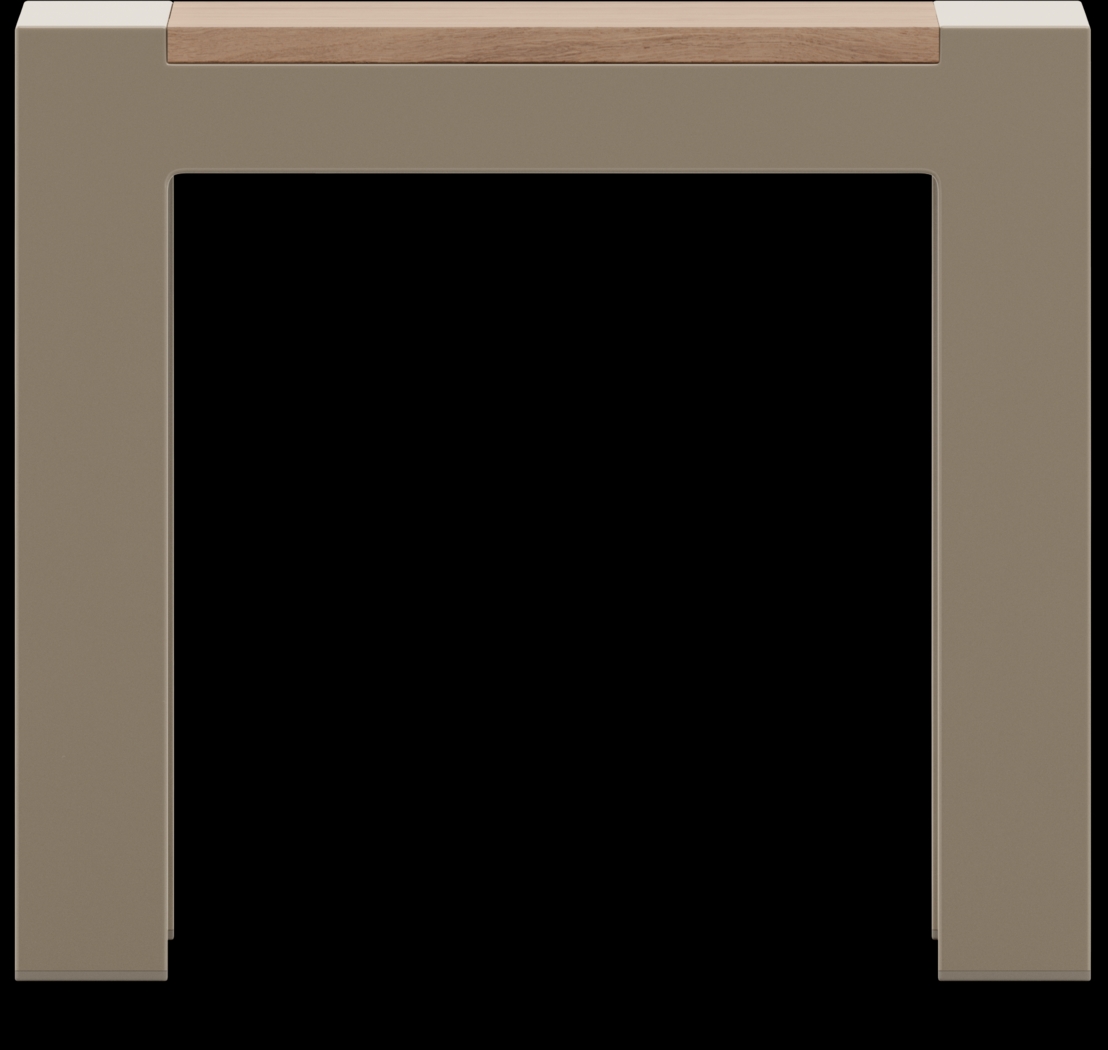 Solana Taupe Outdoor End Table with Teak Top - Thumbnail - Image 2