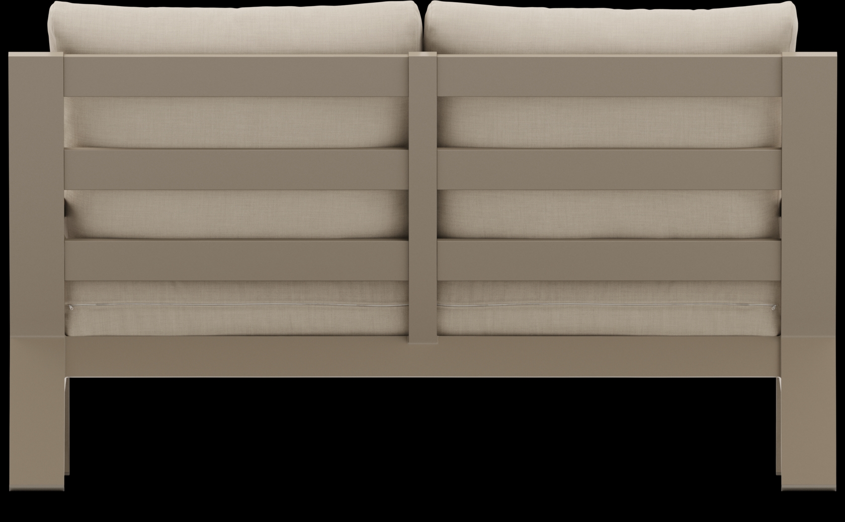 Solana Taupe 4 Pc Outdoor Loveseat Seating Set With Buff Cushions - Thumbnail - Image 5