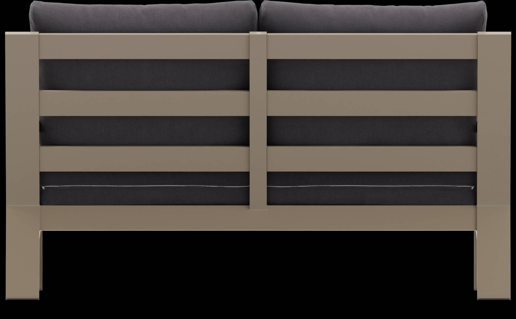 Solana Taupe 4 Pc Outdoor Loveseat Seating Set With Charcoal Cushions - Thumbnail - Image 5