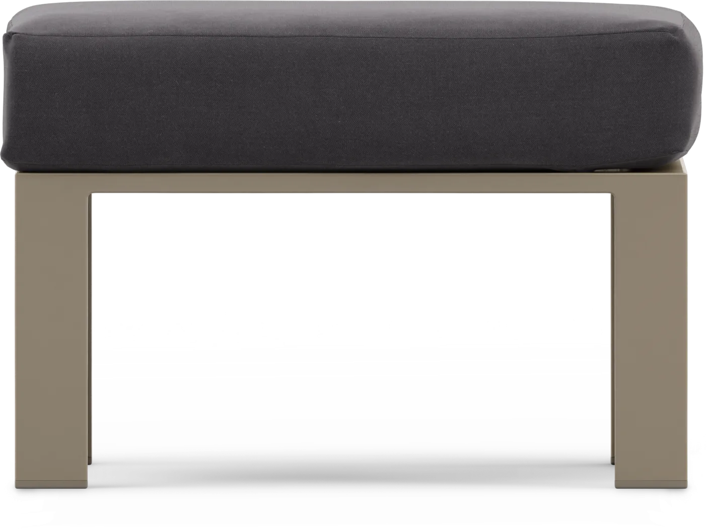 Solana Taupe Outdoor Ottoman with Charcoal Cushion - Thumbnail - Image 3