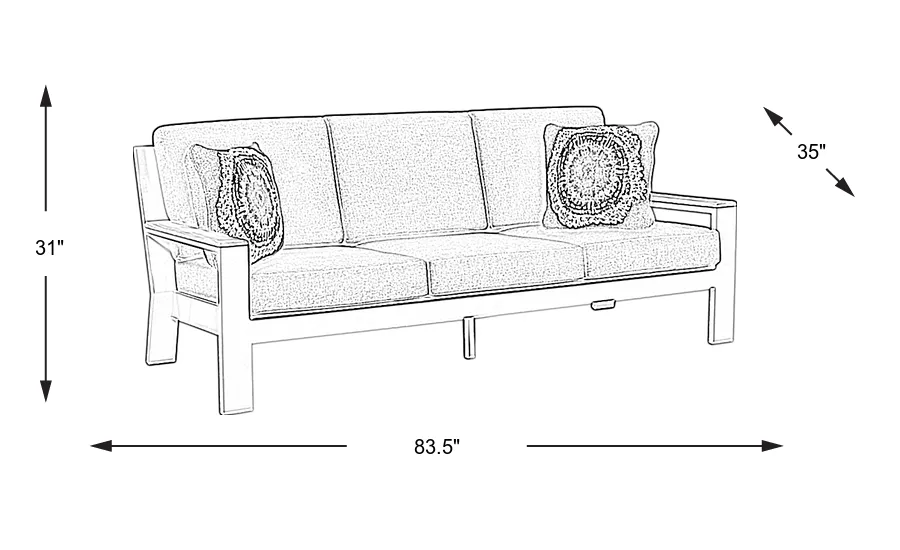 Dimension Image. Please refer to the Dimension Tab on this page for dimension details.