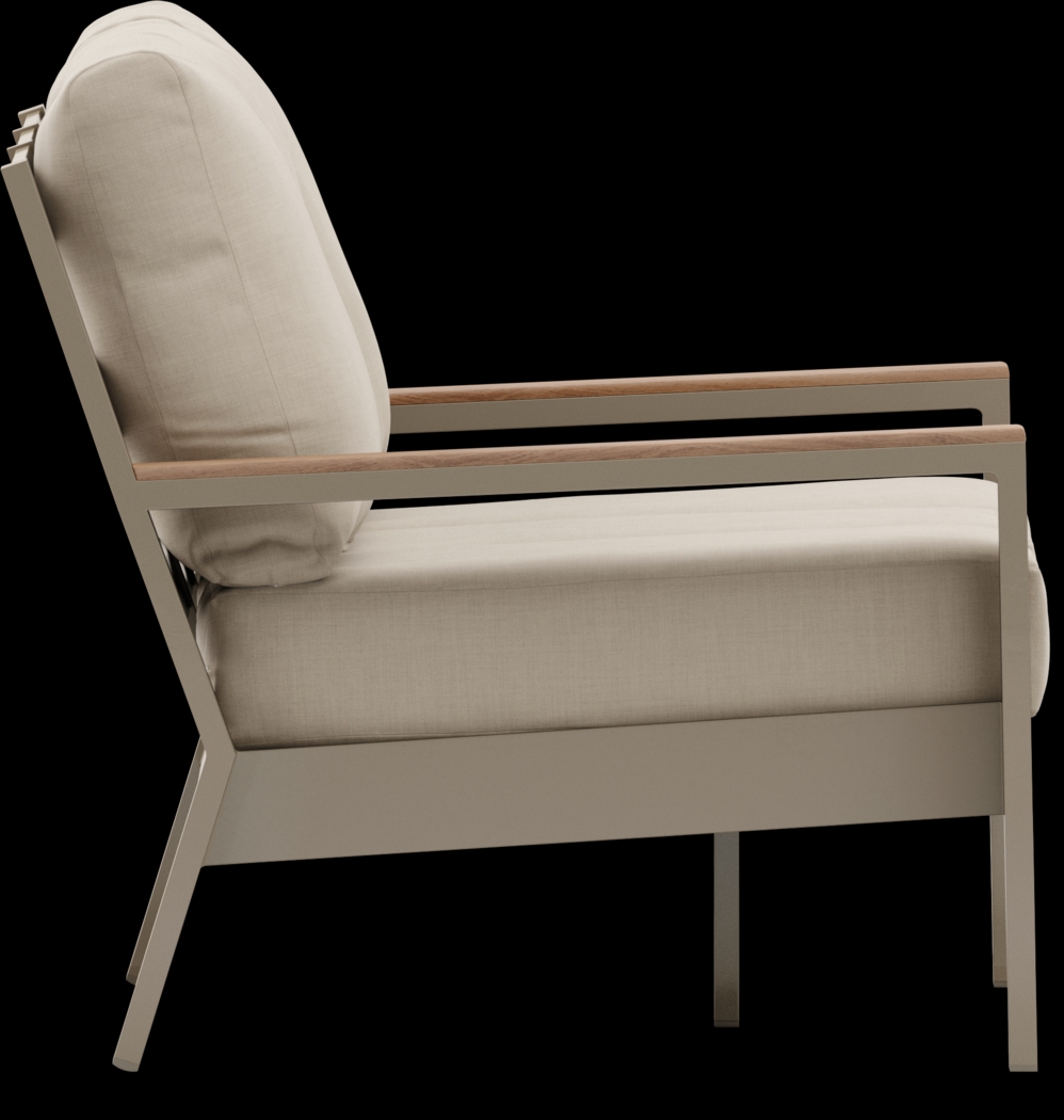 Solana Taupe Outdoor Sofa with Buff Cushions - Thumbnail - Image 3