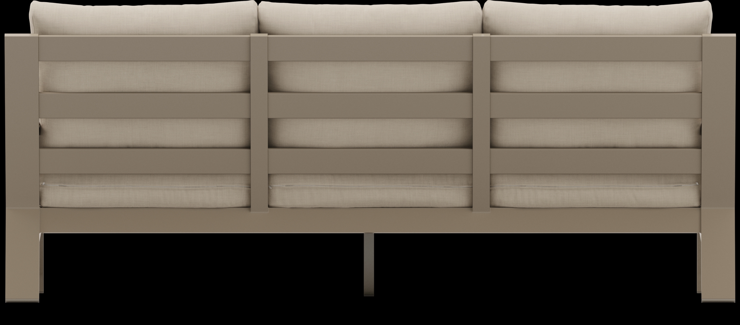 Solana Taupe Outdoor Sofa with Buff Cushions - Thumbnail - Image 4
