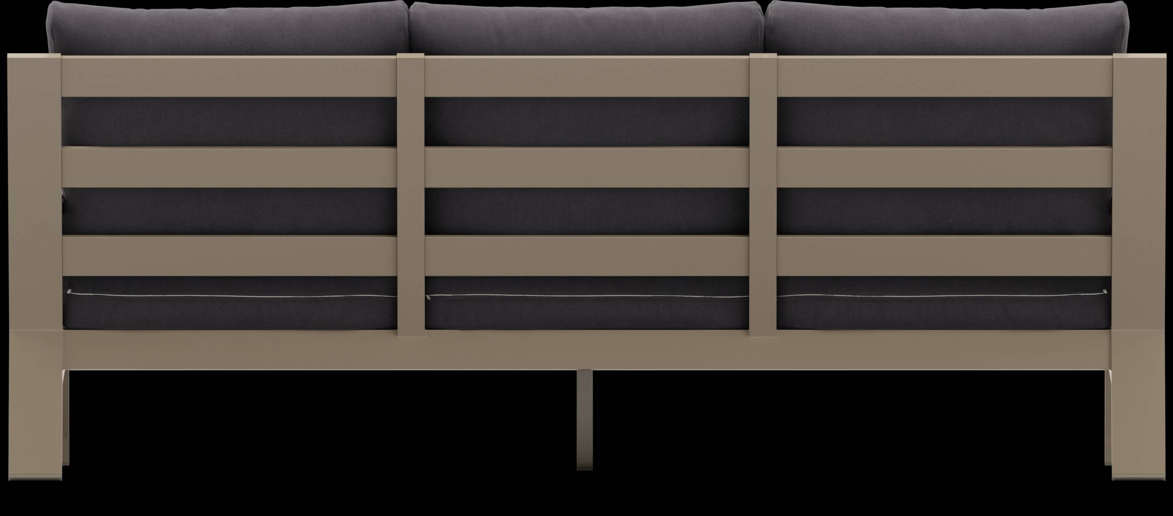 Solana Taupe 4 Pc Outdoor Seating Set With Charcoal Cushions - Thumbnail - Image 5