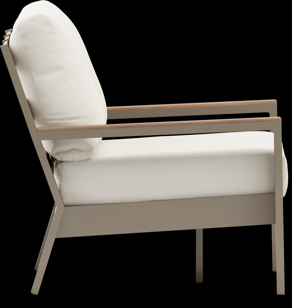 Solana Taupe 4 Pc Outdoor Sofa Seating Set With Natural Cushions - Thumbnail - Image 4