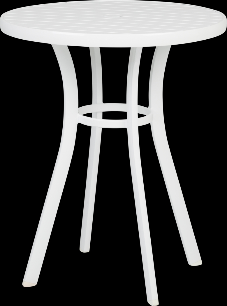 Solana White 3 Pc Outdoor Balcony Dining Set - Thumbnail - Image 2