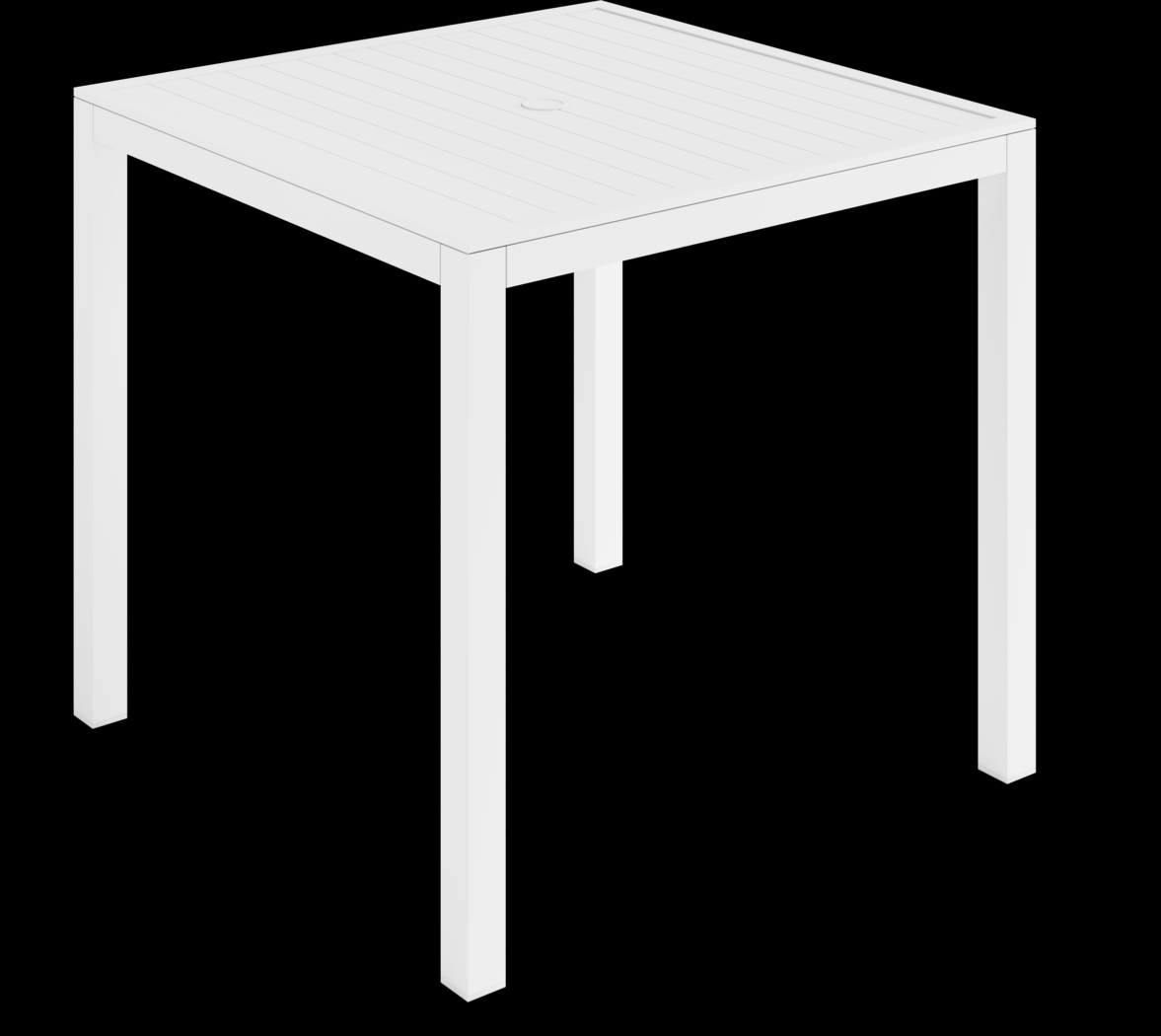 Solana White 3 Pc Outdoor Balcony Dining Set with Swivel Stools - Thumbnail - Image 2