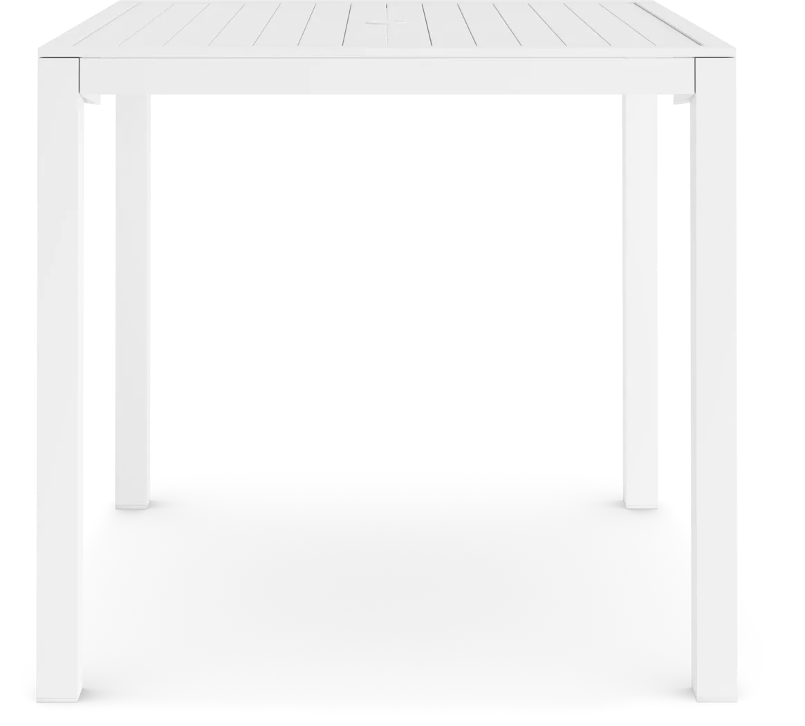Solana White 5 Pc Outdoor Balcony Dining Set with Swivel Stools - Thumbnail - Image 3