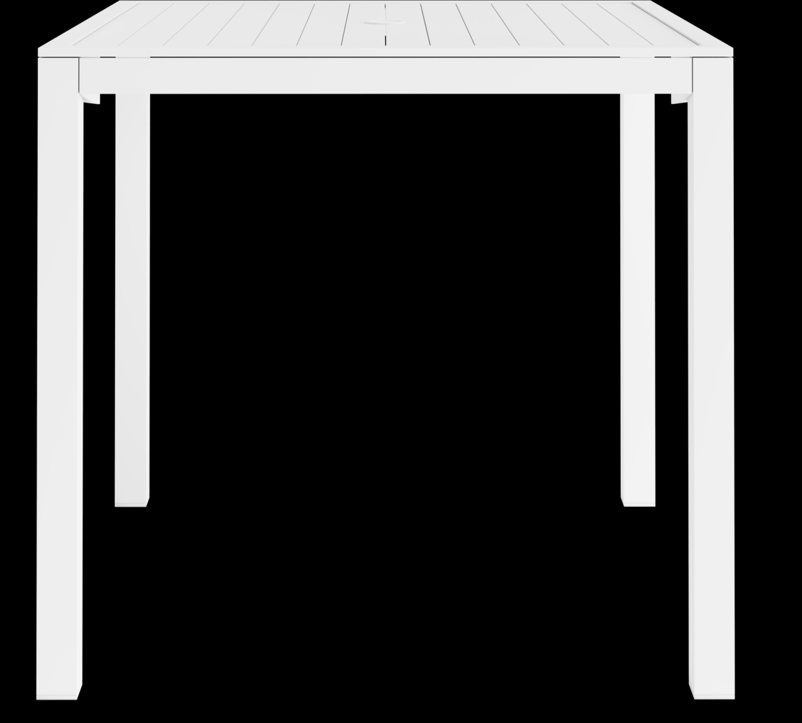 Solana White 5 Pc Outdoor Balcony Dining Set with Swivel Stools - Thumbnail - Image 3