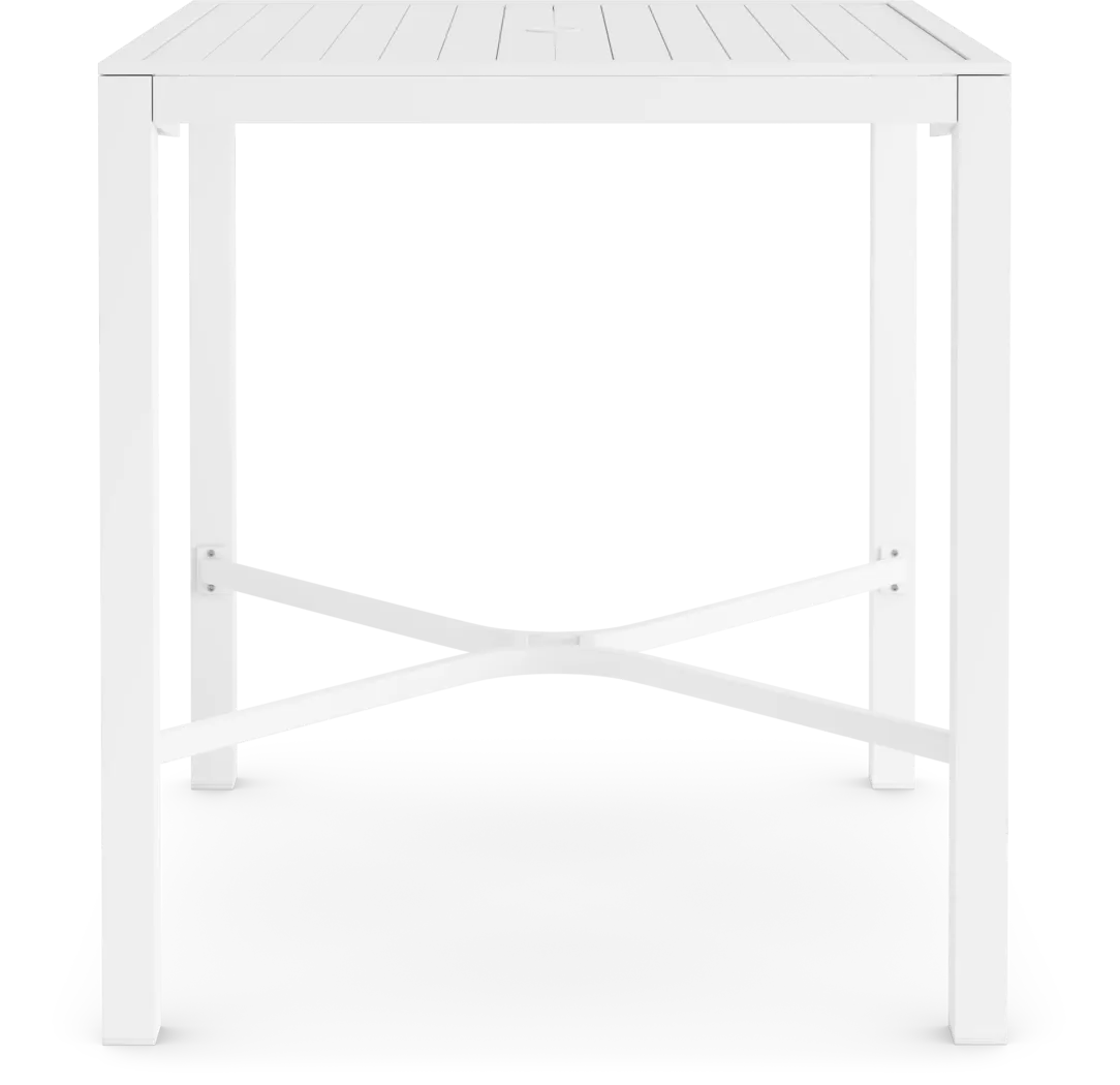 Solana White 5 Pc Outdoor Bar Height Dining Set with Swivel Barstools - Thumbnail - Image 3