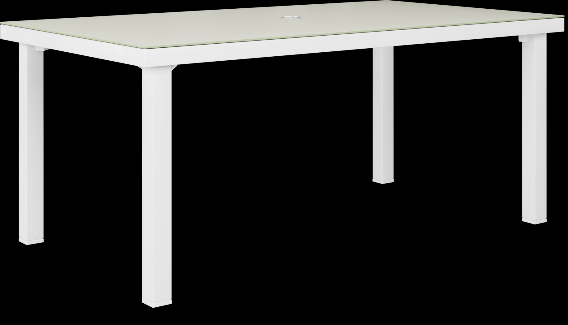 Solana White 70 in. Rectangle Outdoor Dining Table - Thumbnail - Image 1