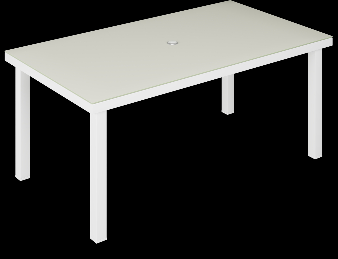 Solana White 7 Pc 70 in. Rectangle Outdoor Dining Set - Thumbnail - Image 5