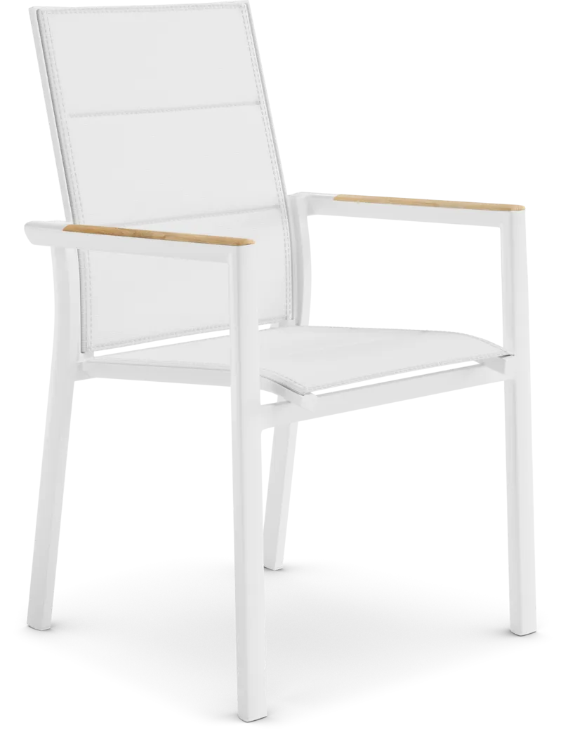 Solana White Outdoor Arm Chair - Thumbnail - Image 1