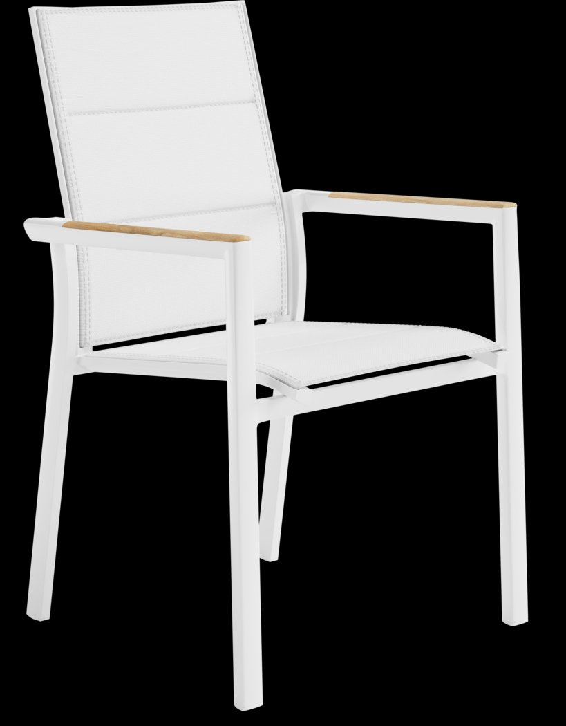 Solana White 9 Pc 71-94 in. Rectangle Outdoor Dining Set - Thumbnail - Image 7