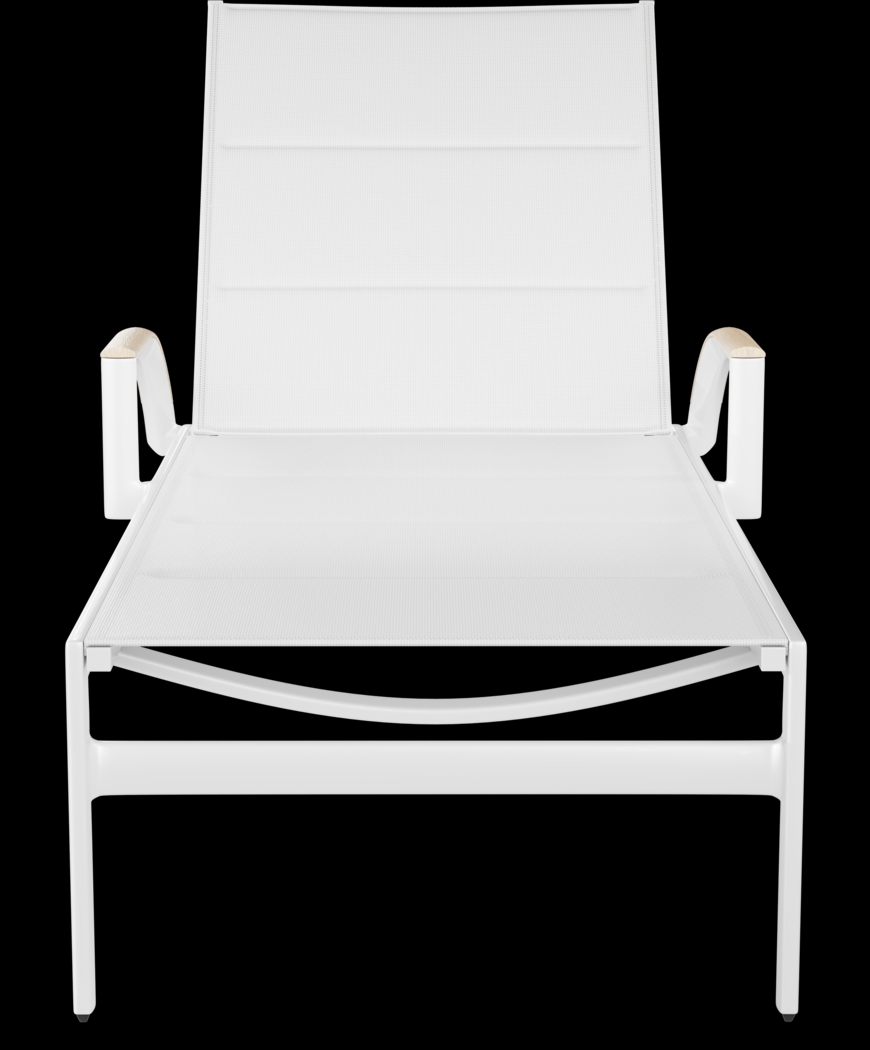 Solana White Outdoor Chaise - Thumbnail - Image 2