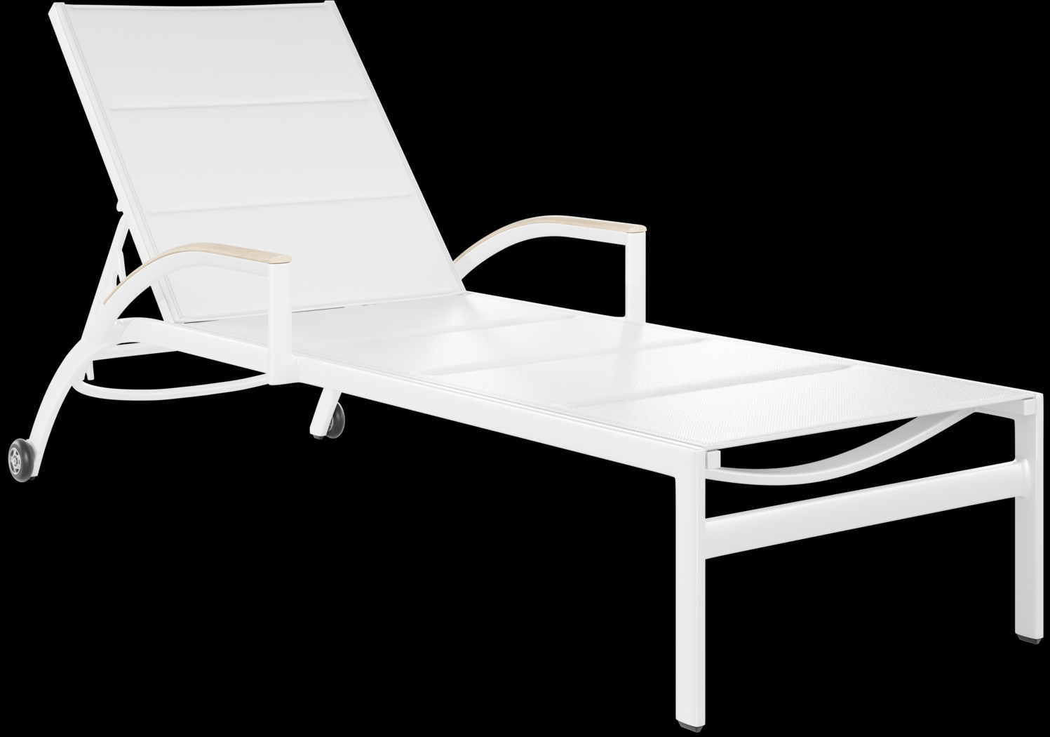 Solana White Outdoor Chaise - Thumbnail - Image 1