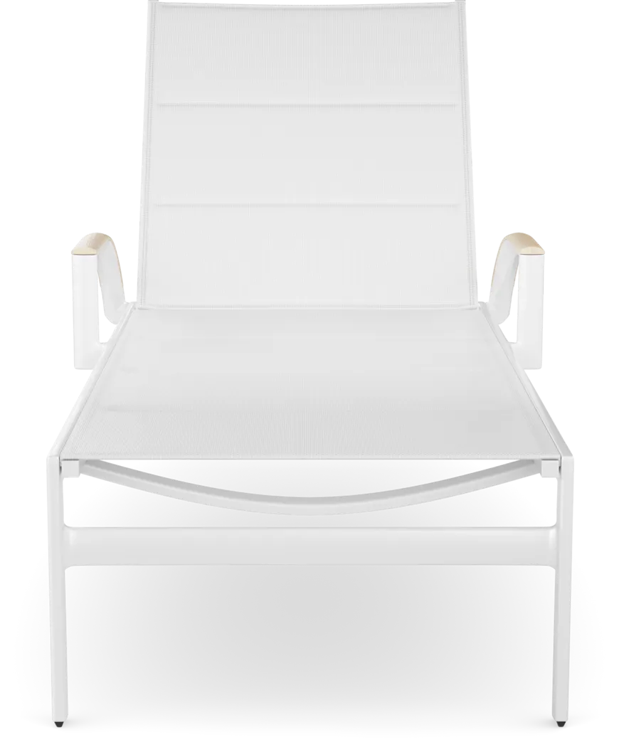 Solana White Outdoor Chaise - Thumbnail - Image 2