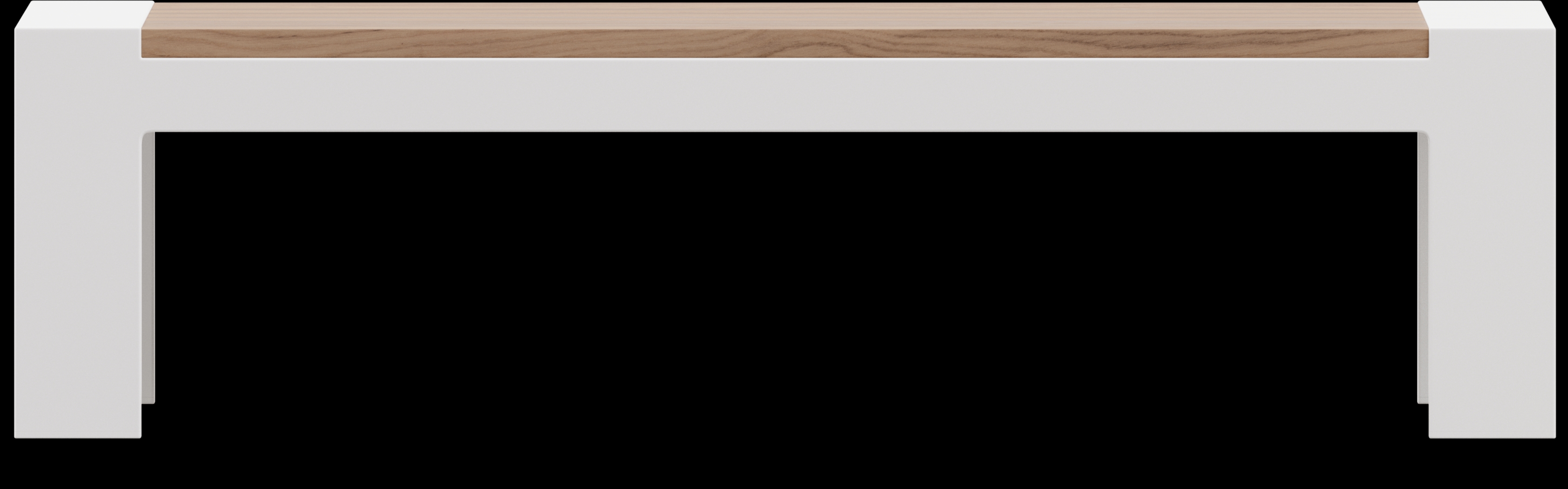 Solana White Outdoor Cocktail Table with Teak Top - Thumbnail - Image 2