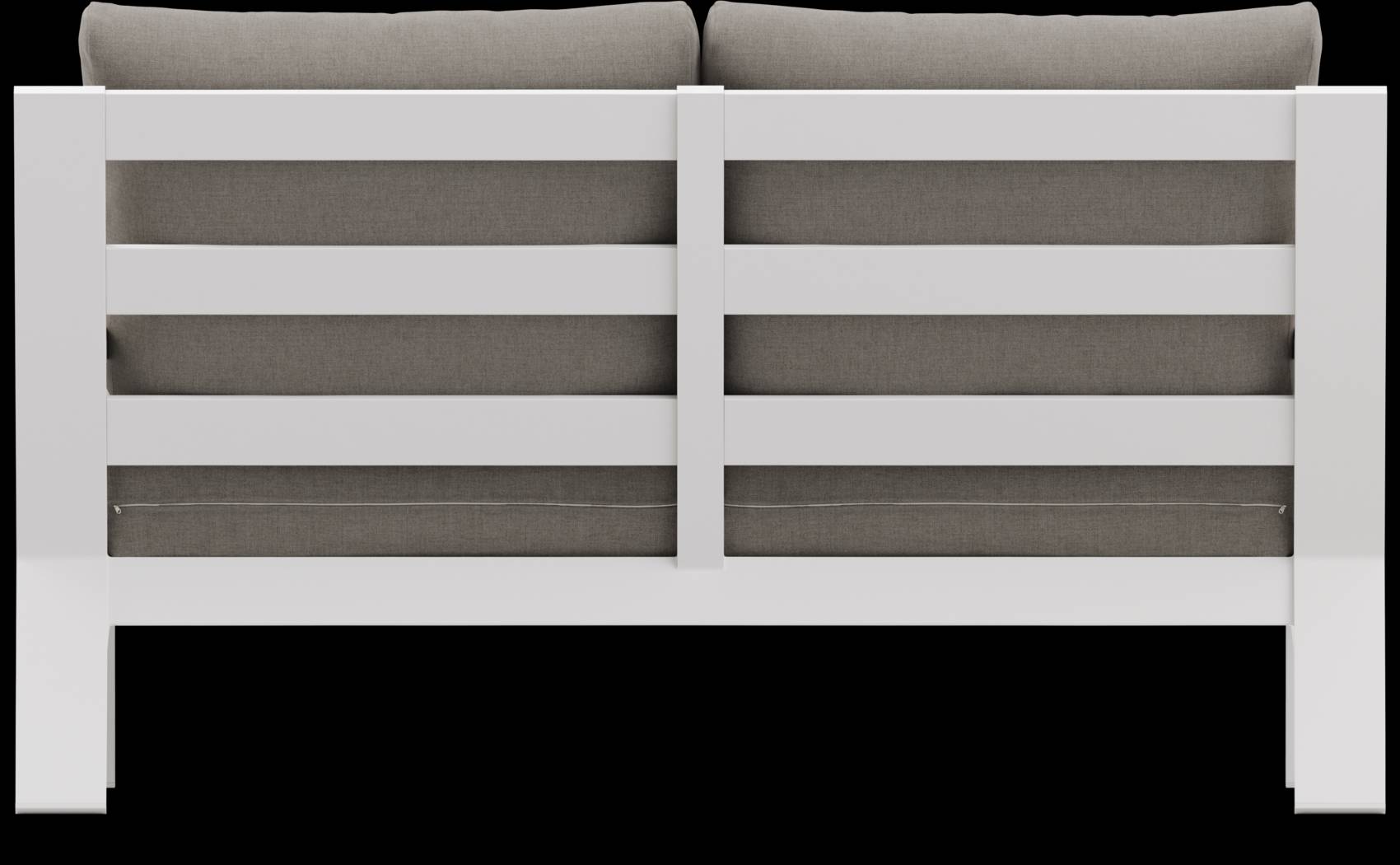 Solana White 4 Pc Outdoor Loveseat Seating Set With Mushroom Cushions - Thumbnail - Image 5