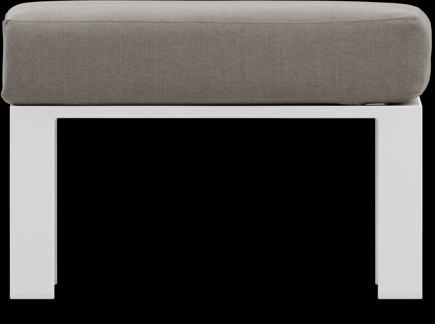 Solana White Outdoor Ottoman with Mushroom Cushion - Thumbnail - Image 3