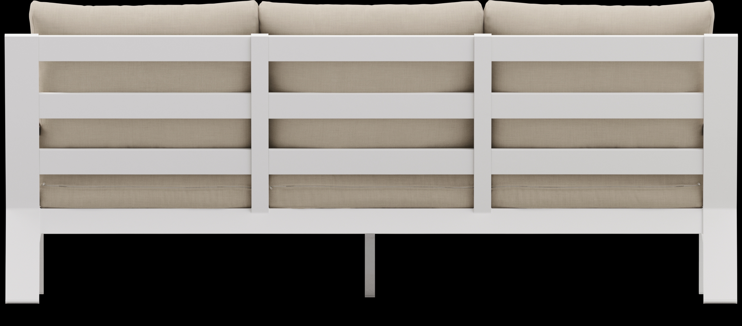 Solana White 4 Pc Outdoor Sofa Seating Set With Buff Cushions - Thumbnail - Image 5