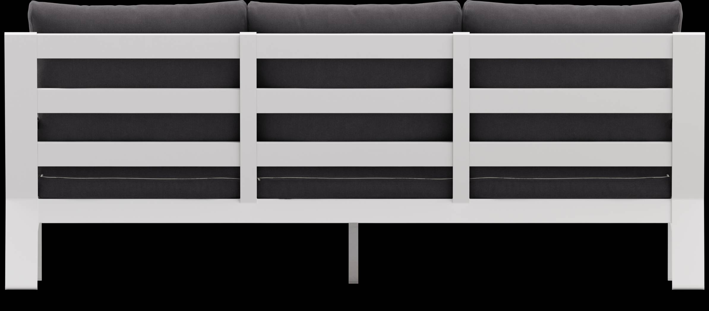 Solana White 4 Pc Outdoor Sofa Seating Set With Charcoal Cushions - Thumbnail - Image 5