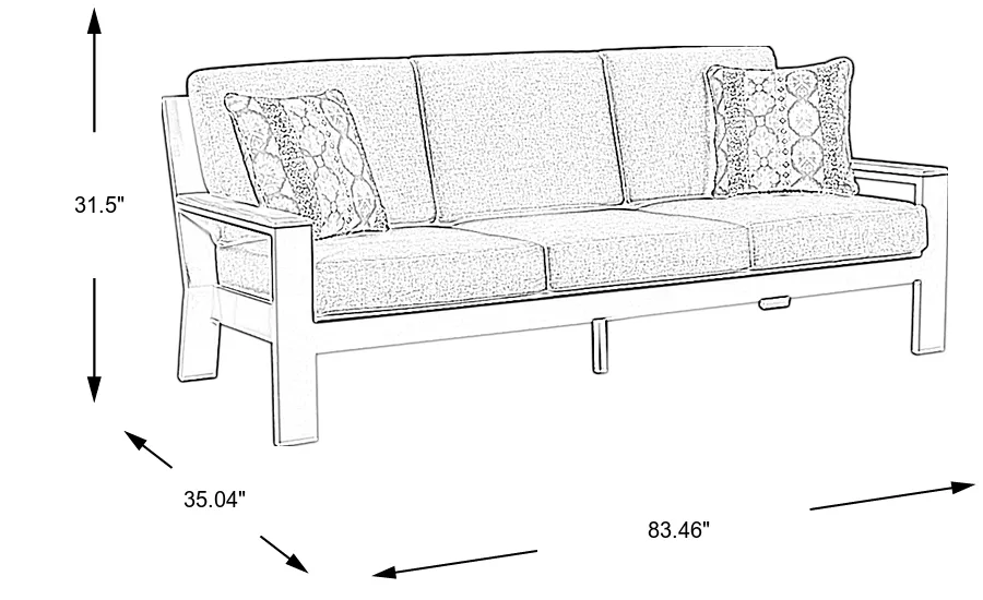 Dimension Image. Please refer to the Dimension Tab on this page for dimension details.