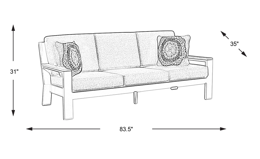 Dimension Image. Please refer to the Dimension Tab on this page for dimension details.