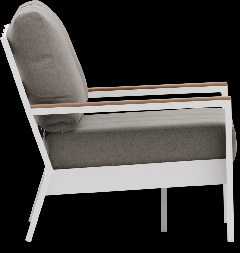 Solana White 4 Pc Outdoor Sofa Seating Set With Mushroom Cushions - Thumbnail - Image 4