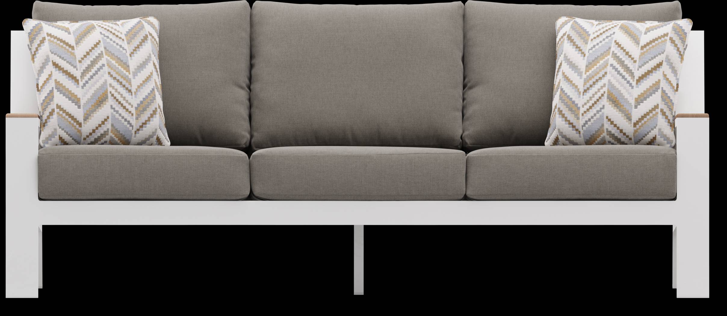 Solana White 4 Pc Outdoor Sofa Seating Set With Mushroom Cushions - Thumbnail - Image 2