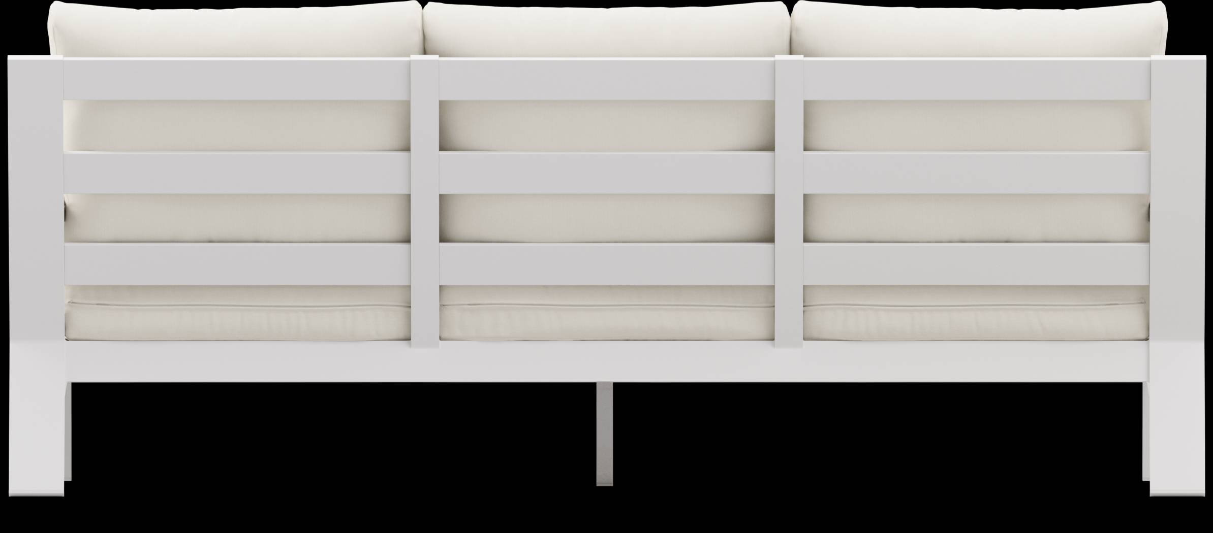 Solana White 4 Pc Outdoor Sofa Seating Set With Natural Cushions - Thumbnail - Image 5