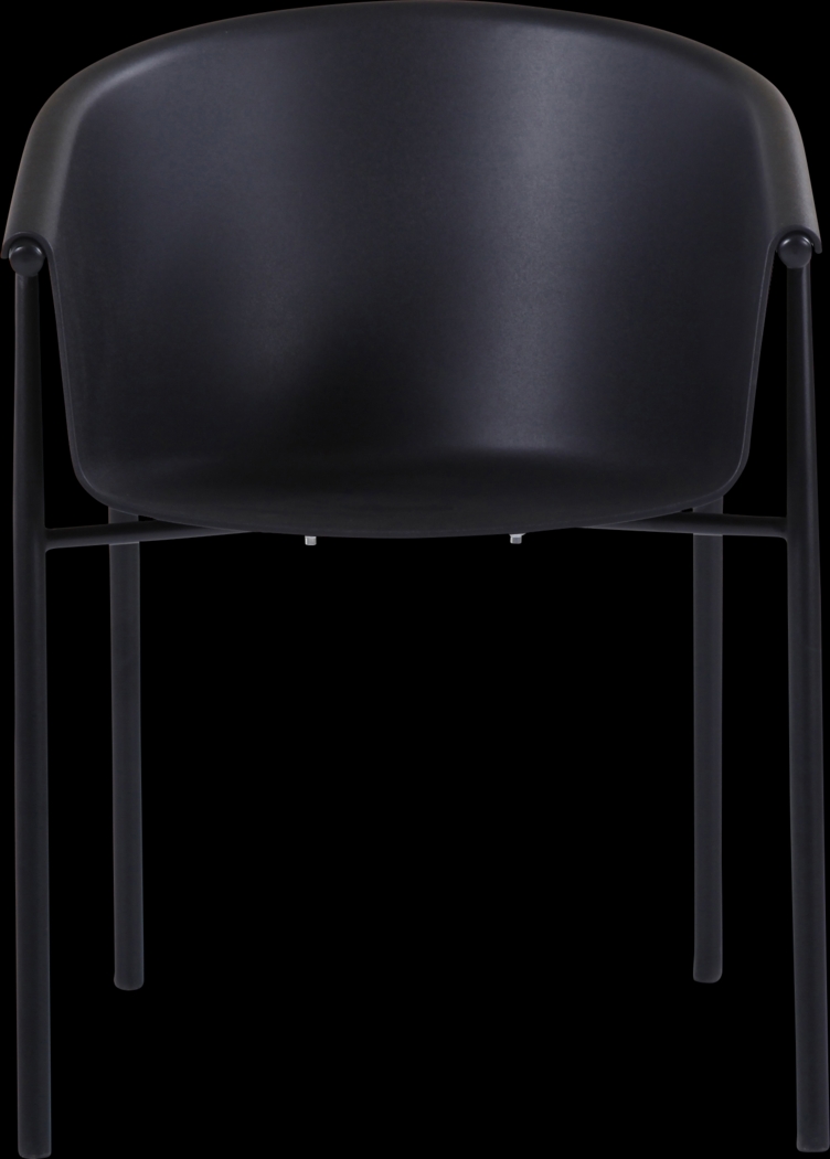 Soldau Black Outdoor Side Chair - Thumbnail - Image 2
