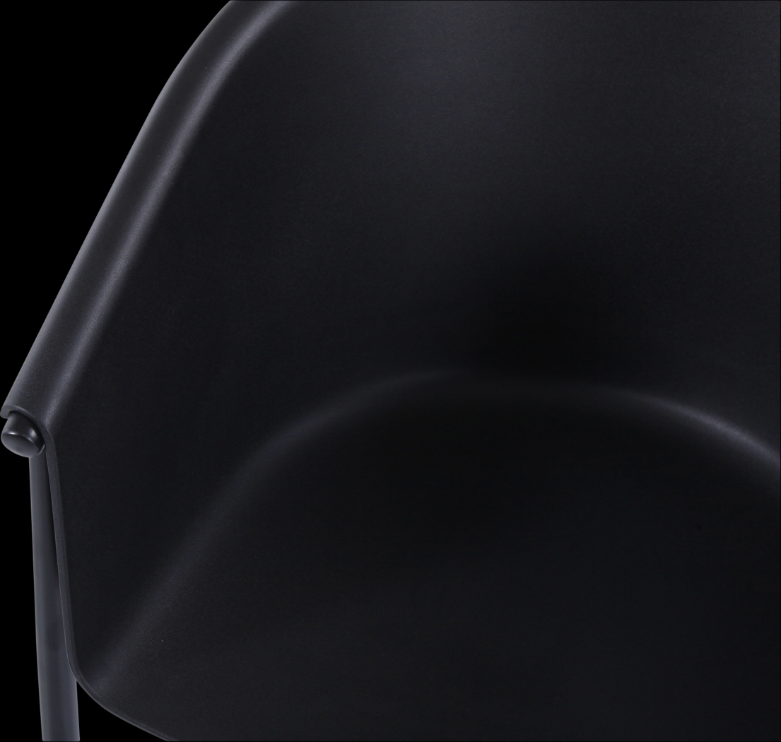 Soldau Black Outdoor Side Chair - Thumbnail - Image 6