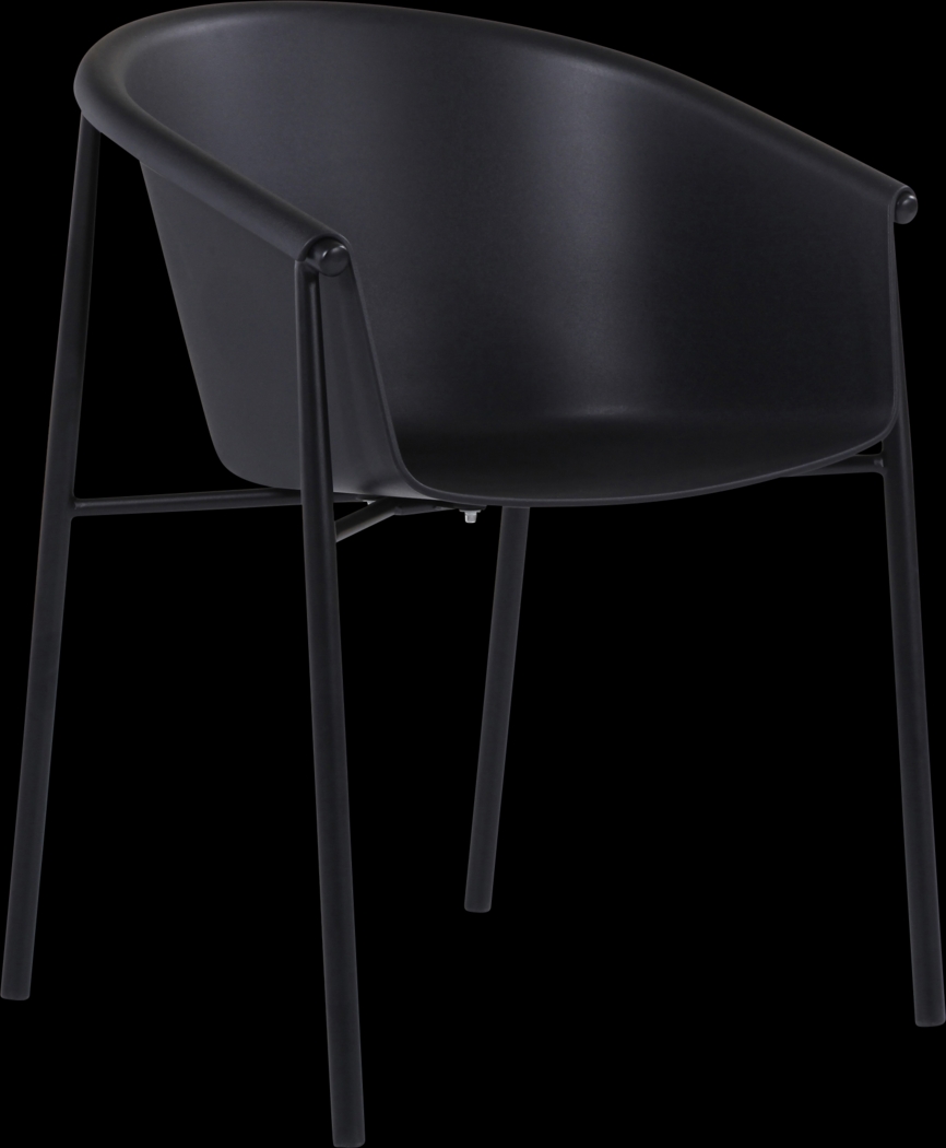 Soldau Black Outdoor Side Chair - Thumbnail - Image 1