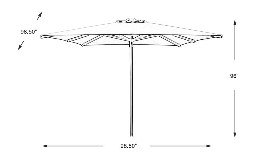 Dimension Image. Please refer to the Dimension Tab on this page for dimension details.
