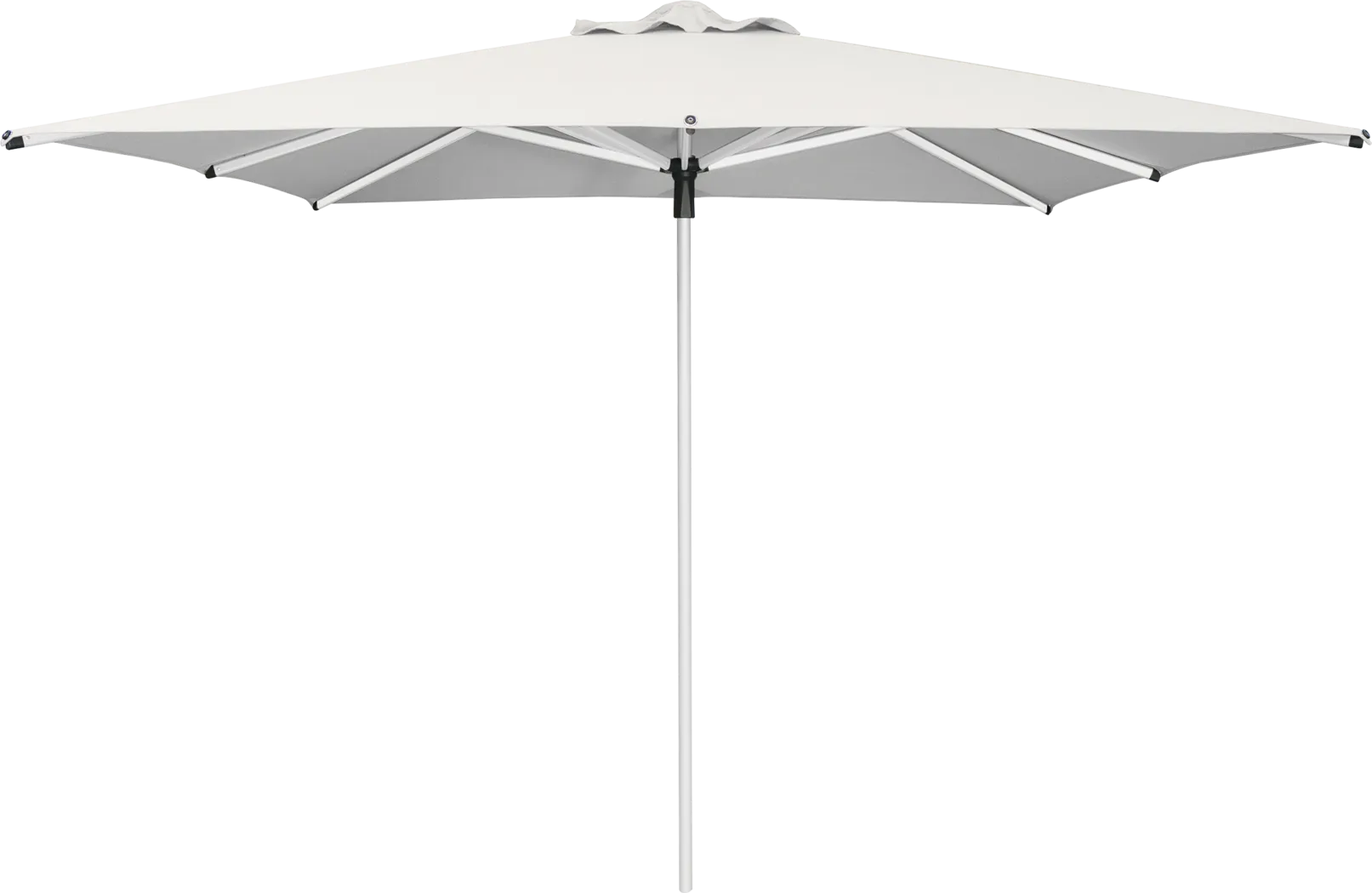 Soleil White 8' Square Natural Outdoor Umbrella - Thumbnail - Image 1