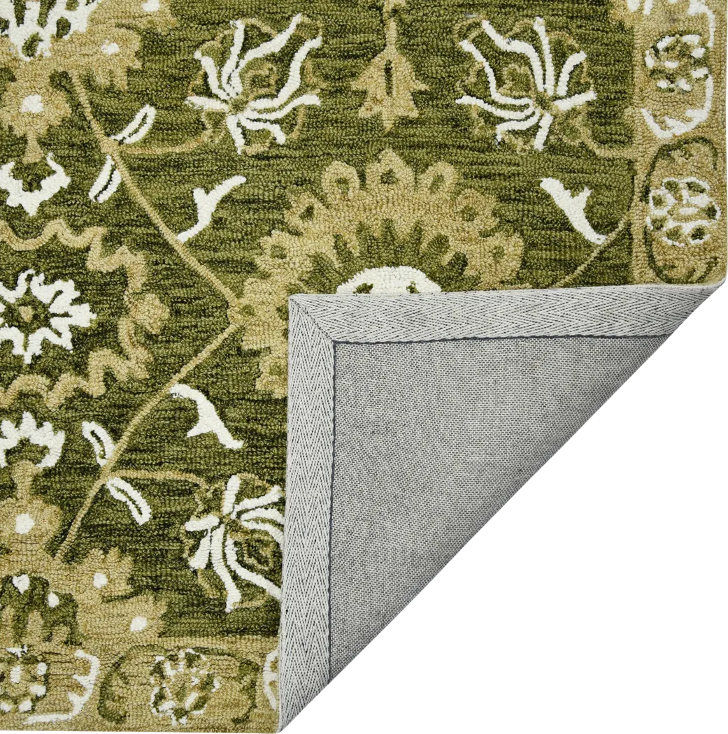 Soline Green 5' x 8' Rug - Thumbnail - Image 2