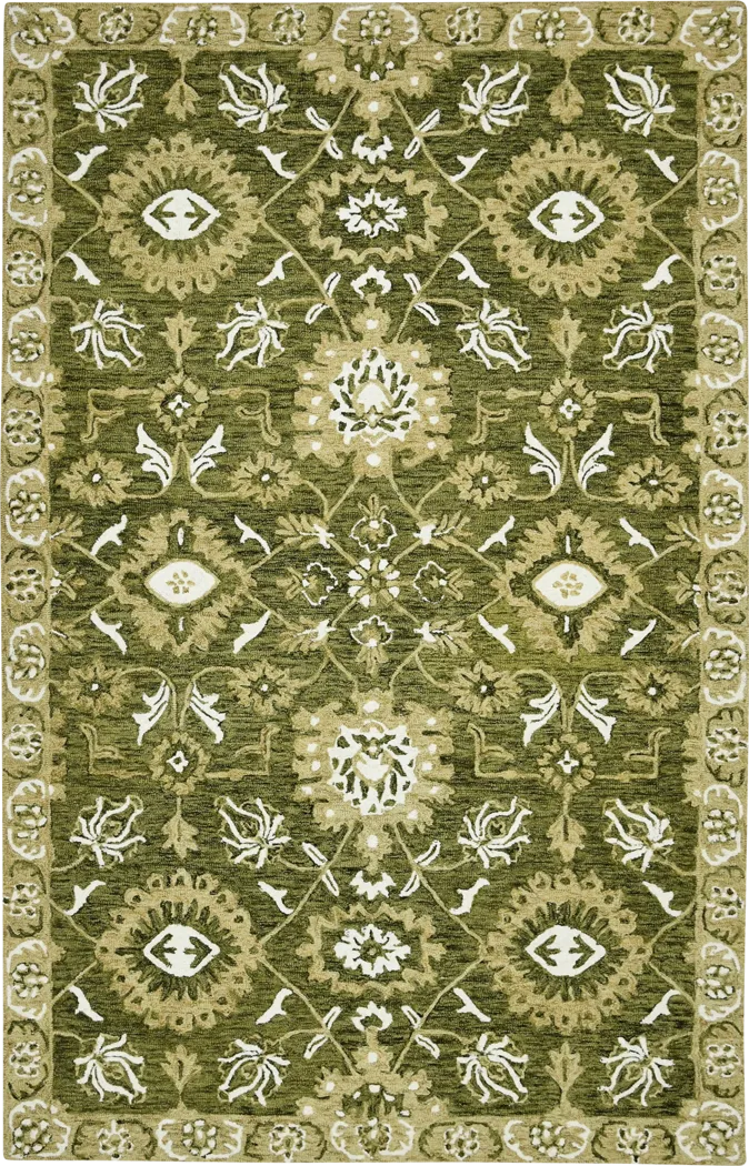 Soline Green 5' x 8' Rug - Thumbnail - Image 1