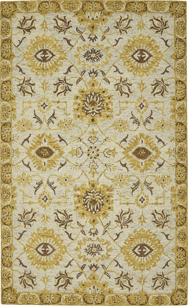Soline Yellow 5' x 8' Rug - Thumbnail - Image 1