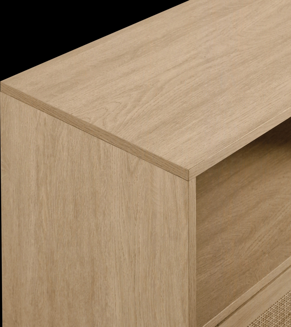 Sollway Oak 70 in. Console, With Electric Fireplace - Thumbnail - Image 3